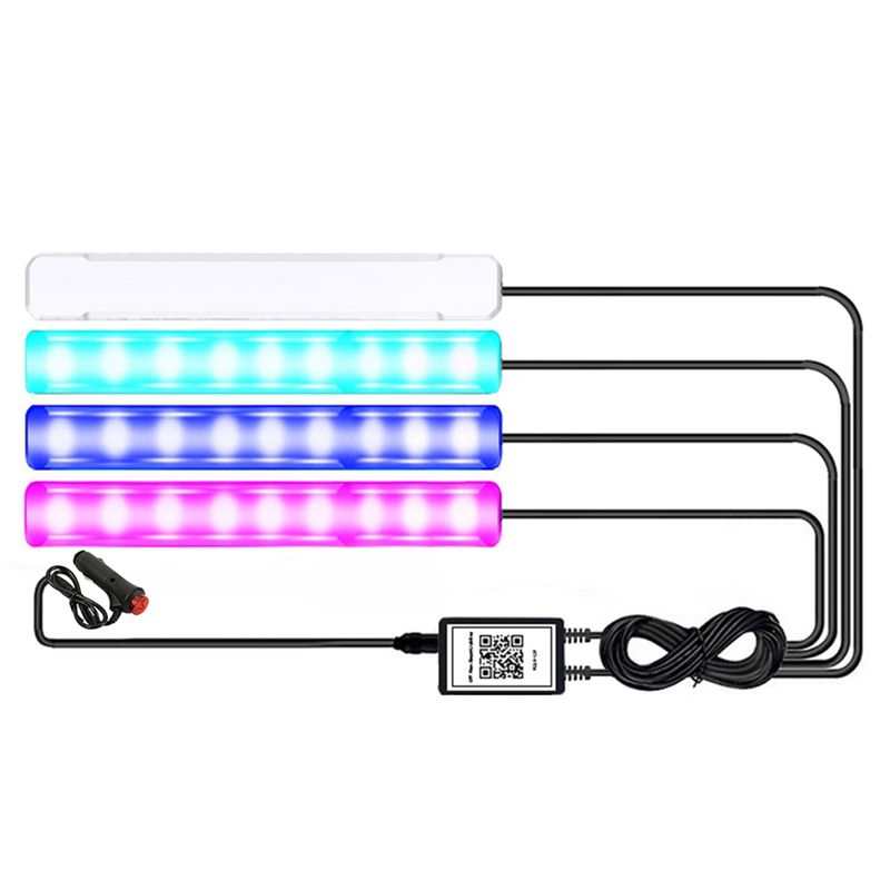 Interior Design Apps - A30F-Car ไฟ LED ภายในรถยนต์อัจฉริยะพร้อมระบบควบคุมผ่านแอพ, ไฟรถยนต์ RGB