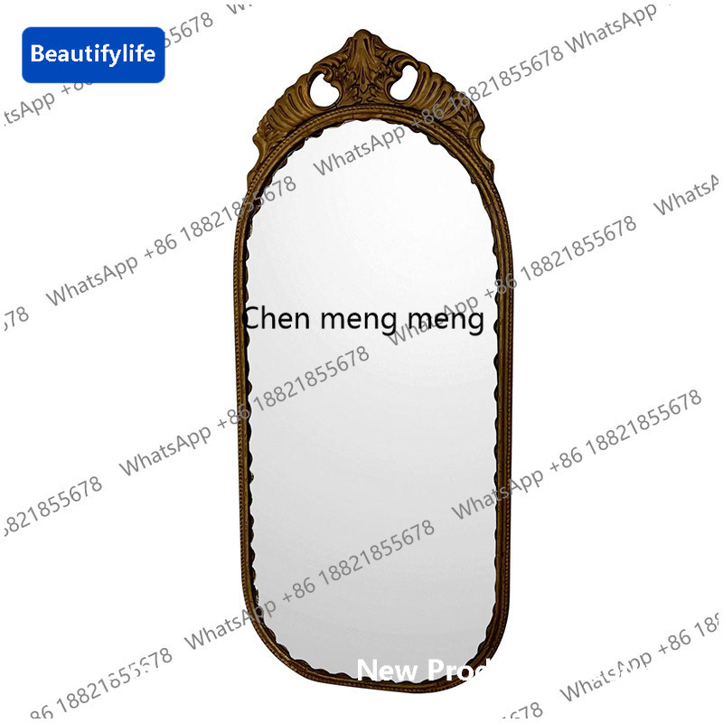 Arch Mirror Leaning - กระจกตั้งพื้นทรงโค้งสไตล์ยุโรปย้อนยุค รุ่น b567 สำหรับตกแต่งบ้าน ห้องนั่งเล่นสไตล์ฝรั่งเศส วางพิงโซฟา