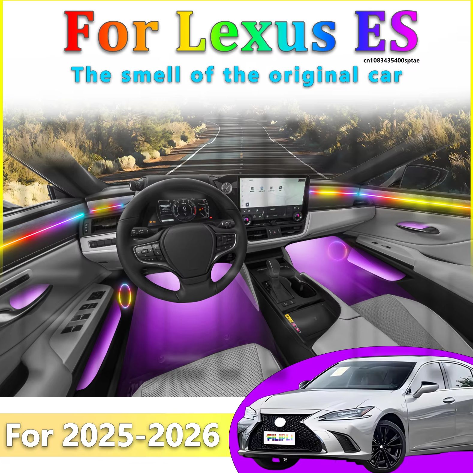 Interior Design Apps - สำหรับ Lexus ES 25-26 ไฟตกแต่งภายในรถยนต์ระดับพรีเมียม ระบบไฟ