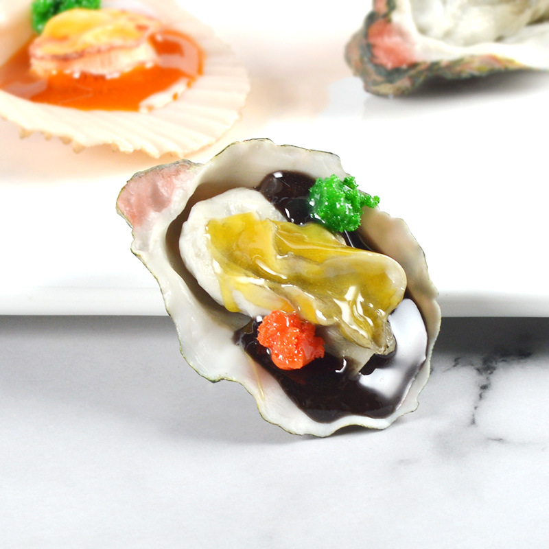 Interior Design Kitchen - ประดิษฐ์ Oyster Scallop อาหารปลอมจำลองบาร์บีคิวเครื่องประดับของประดับหน้าต่างห้องครัวอุปกรณ์ประกอบฉากการถ่ายภาพตกแต่ง