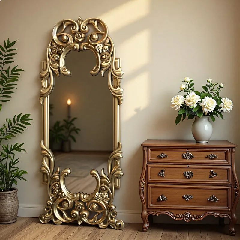 กระจกเงาเต็มตัวแบบแกะสลักสไตล์ - Arch Mirror Leaning บทวิจารณ์และราคา