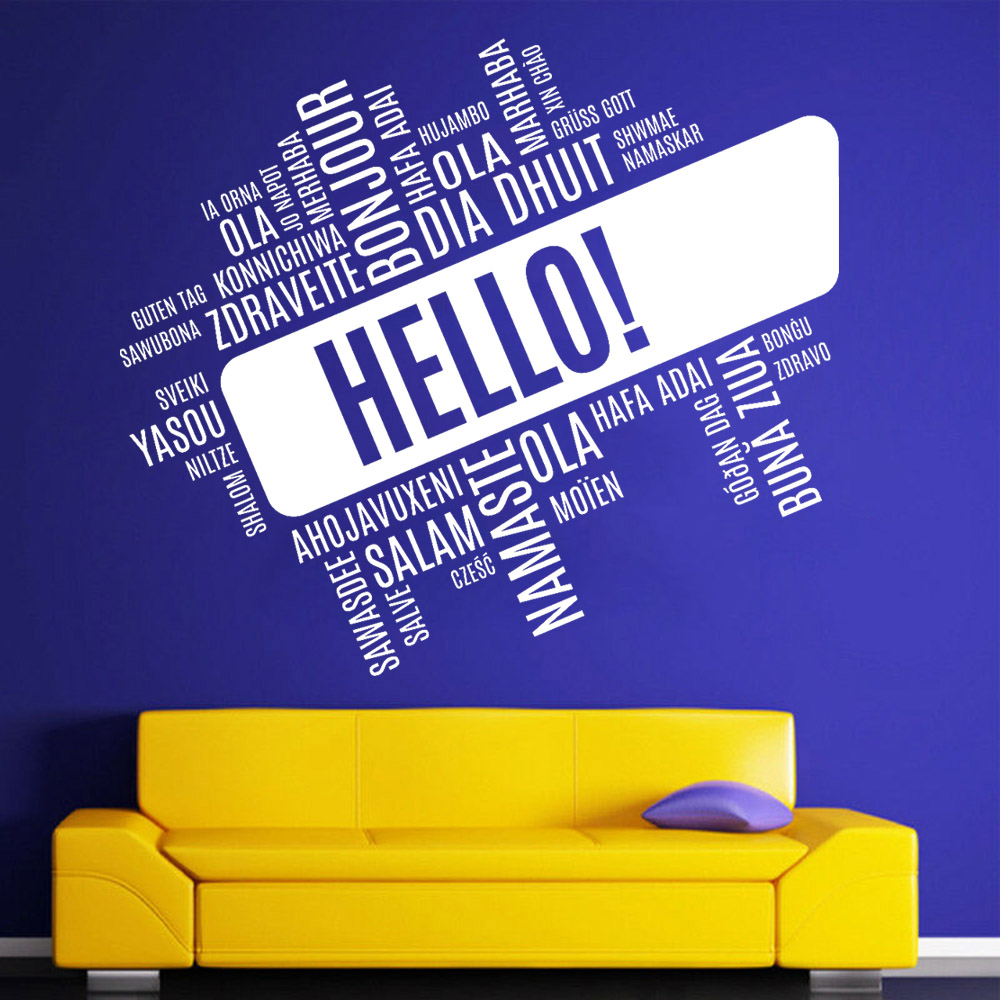 Hello Foreign Language ผนังรูป - Interior Design Language บทวิจารณ์และราคา