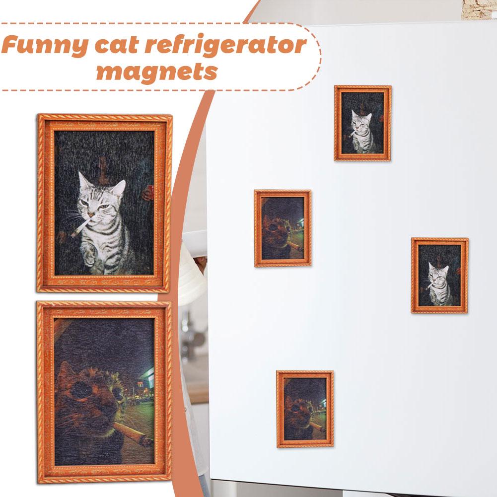 แม่เหล็กติดตู้เย็นรูปแมวสูบบุห - Interior Design Kitchen บทวิจารณ์และราคา